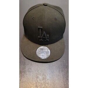 Los Angeles Dodgers BLACKED OUT 59Fifty New Era Hat February 1st 2021 Sz 7 3/8